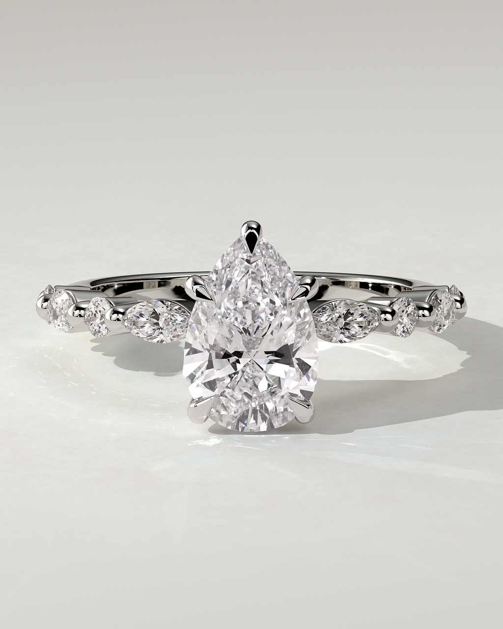 Jacinta Solitaire Pear Ring