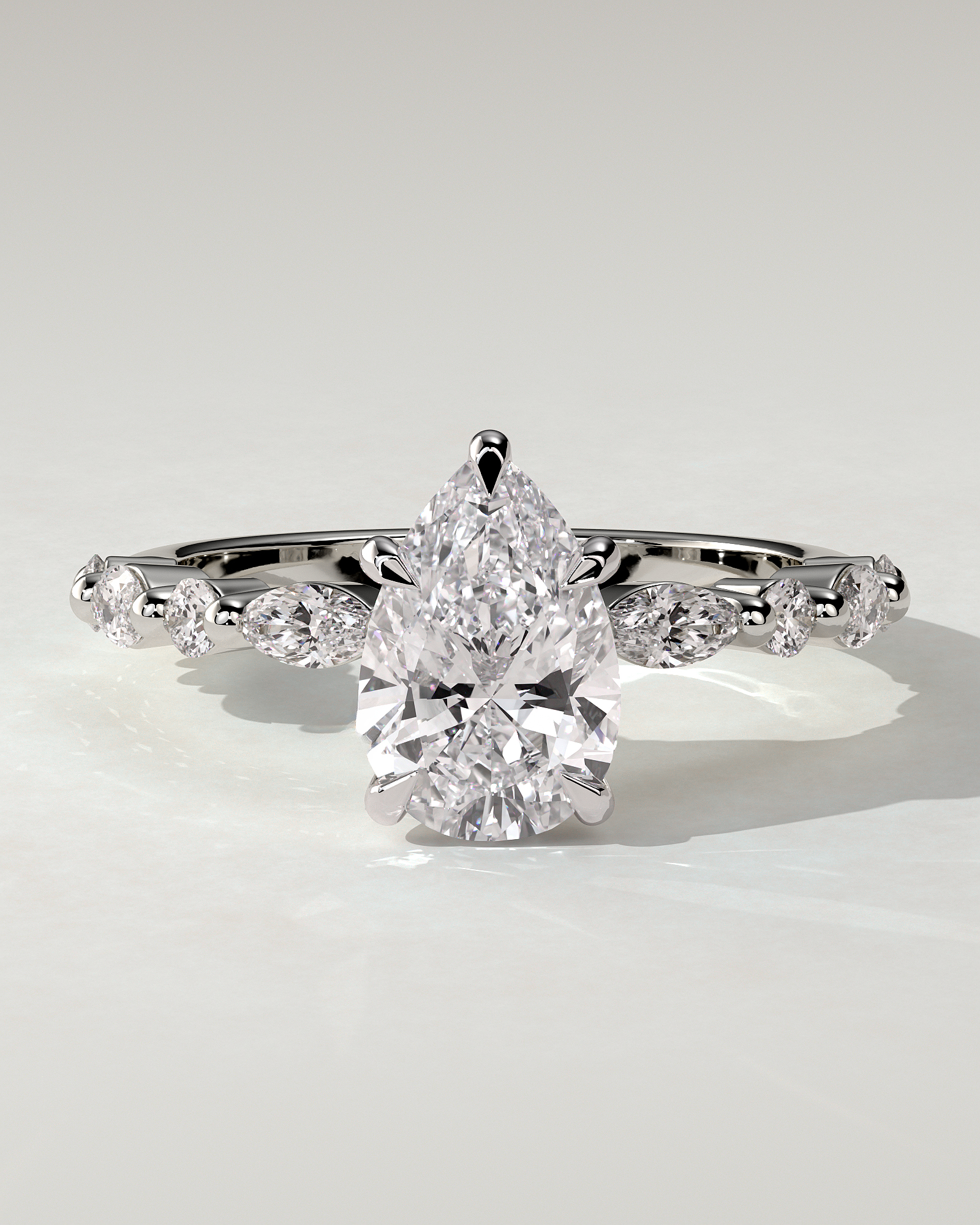 Jacinta Solitaire Pear Ring