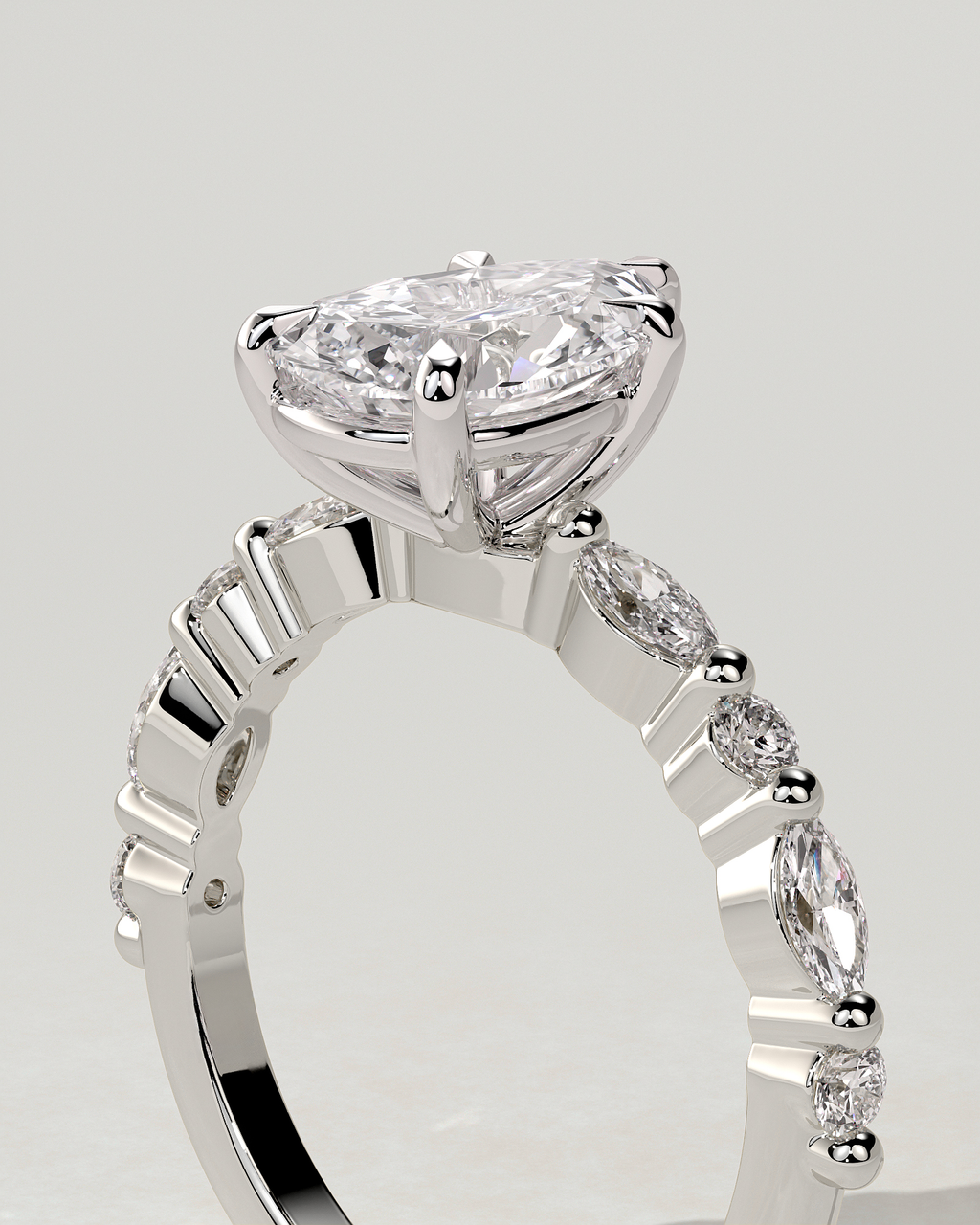 Jacinta Solitaire Pear Ring