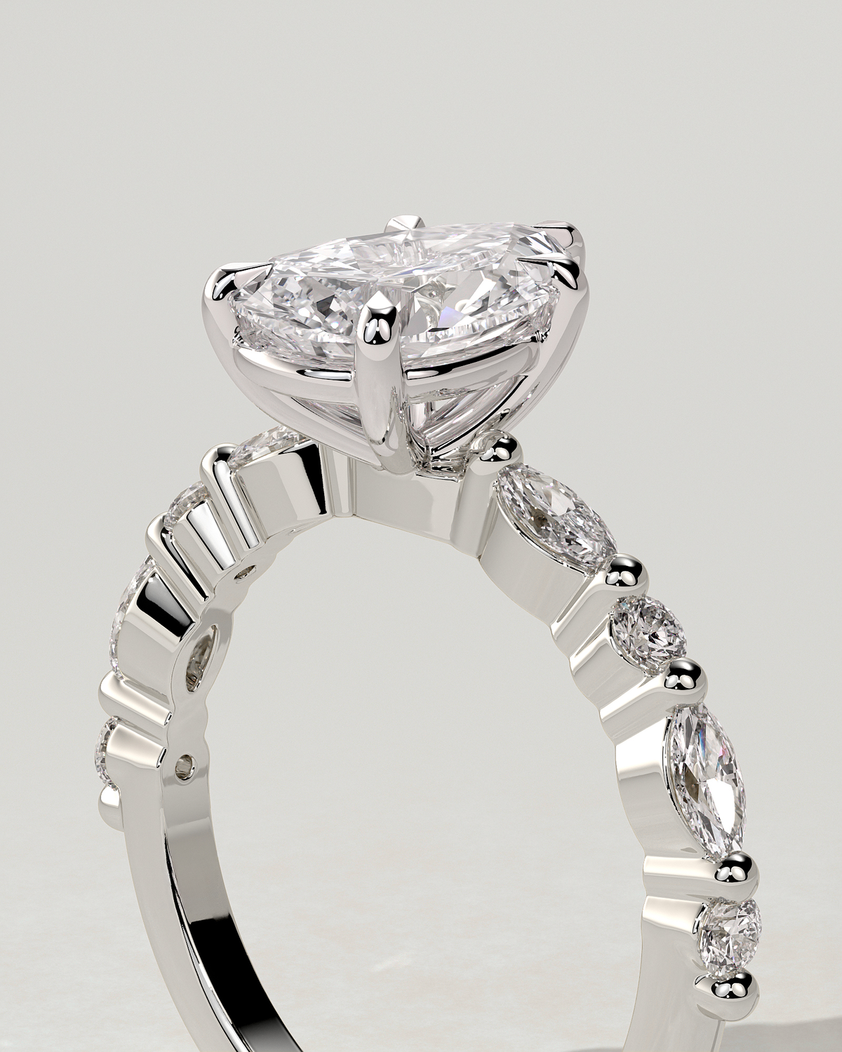 Jacinta Solitaire Pear Ring