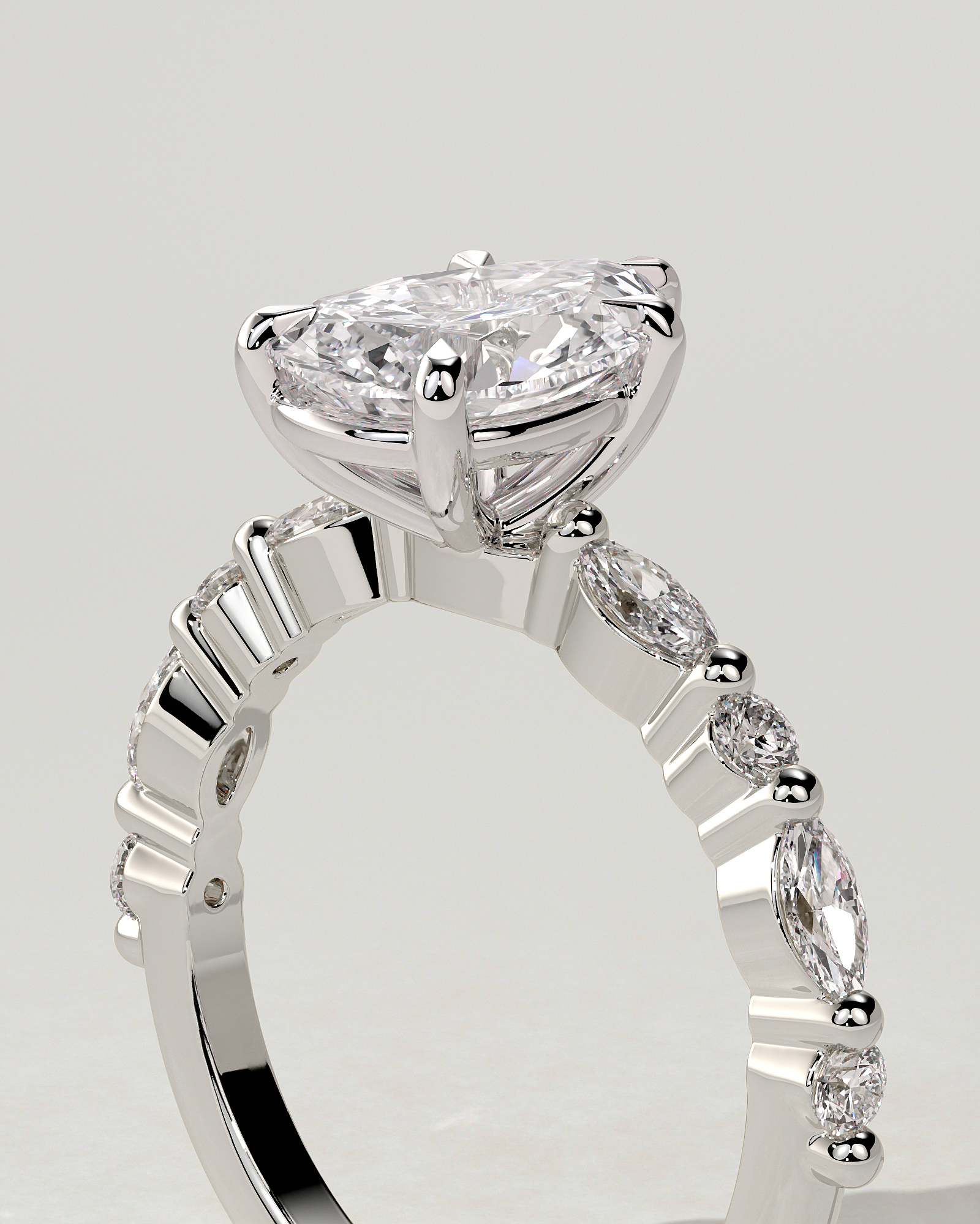 Jacinta Solitaire Pear Ring