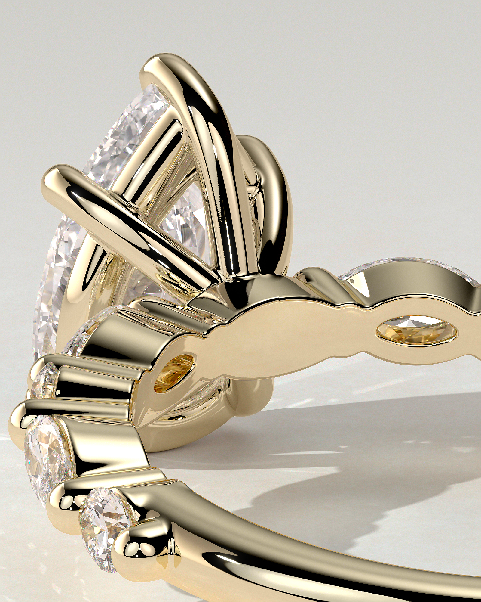 Jacinta Solitaire Pear Ring