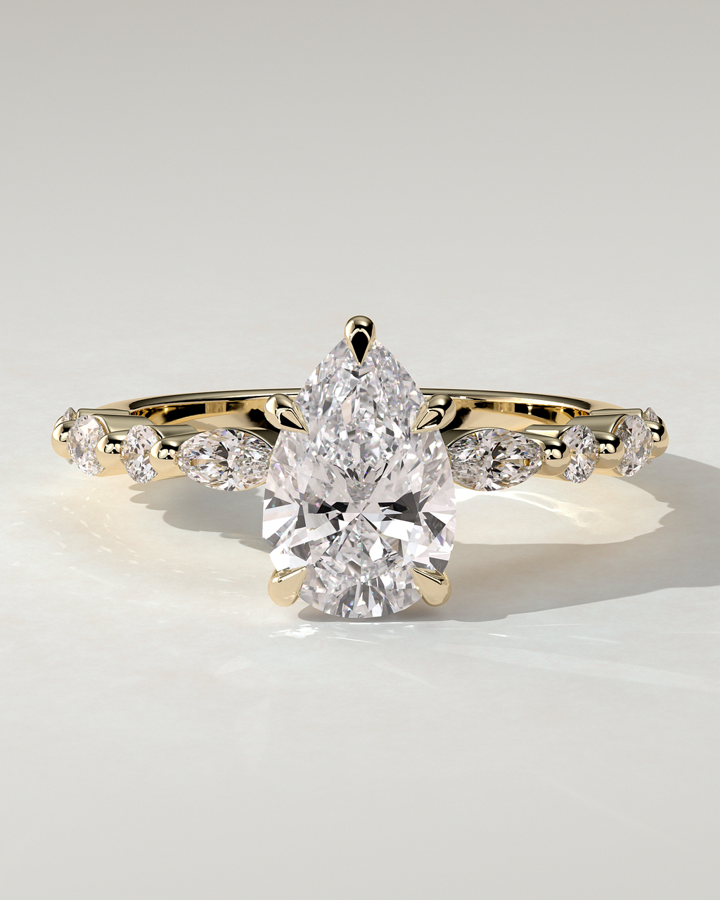 Jacinta Solitaire Pear Ring