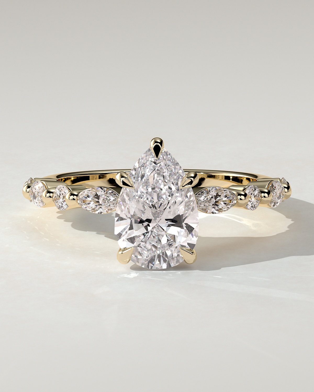 Jacinta Solitaire Pear Ring