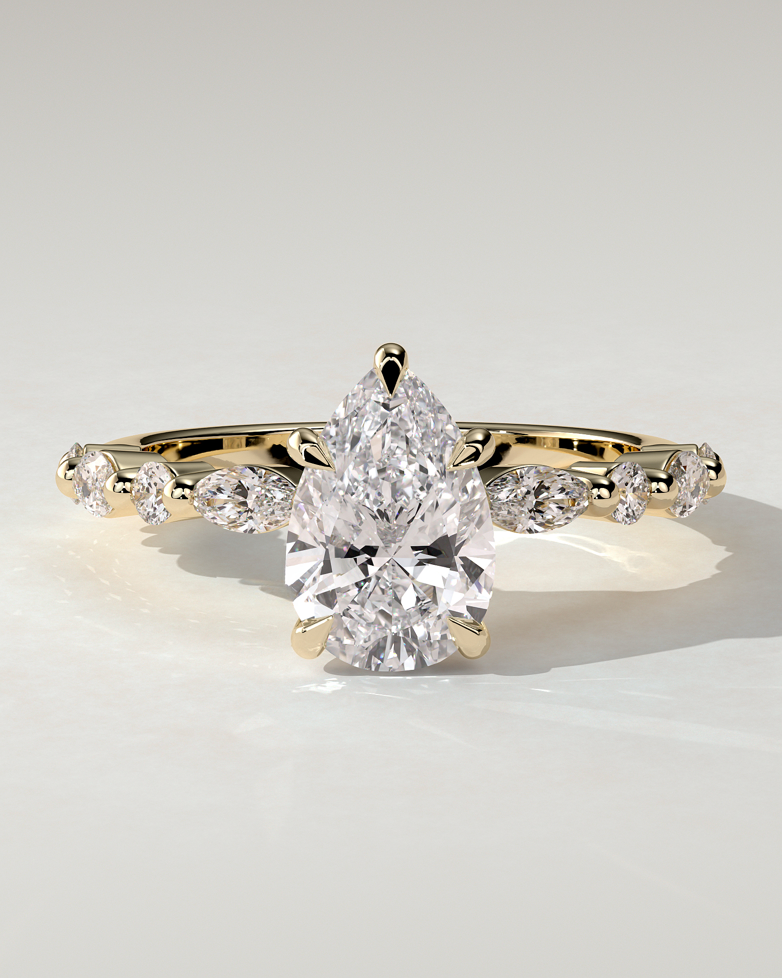Jacinta Solitaire Pear Ring
