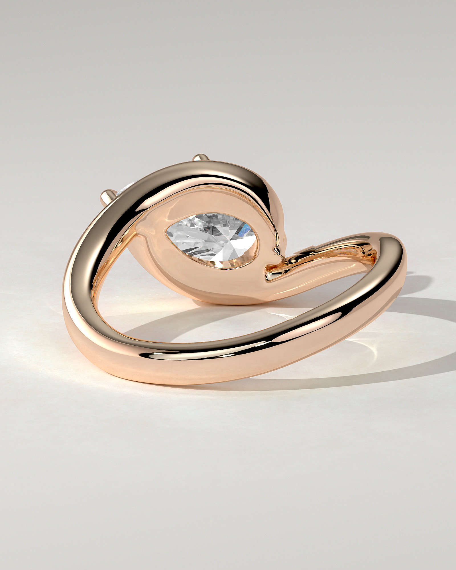 Jackie Solitaire Pear Ring