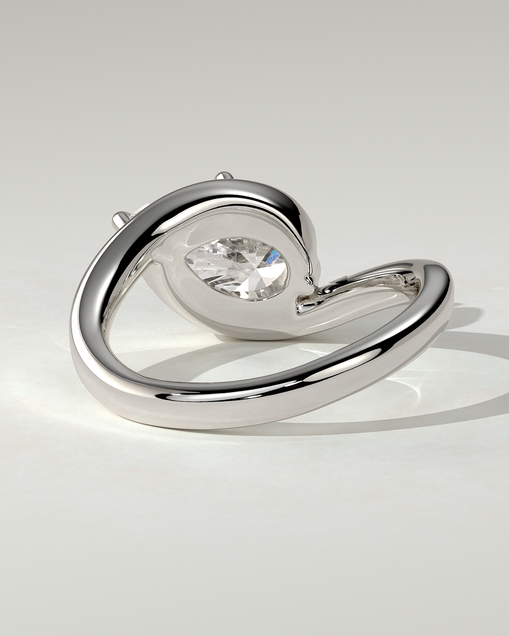 Jackie Solitaire Pear Ring