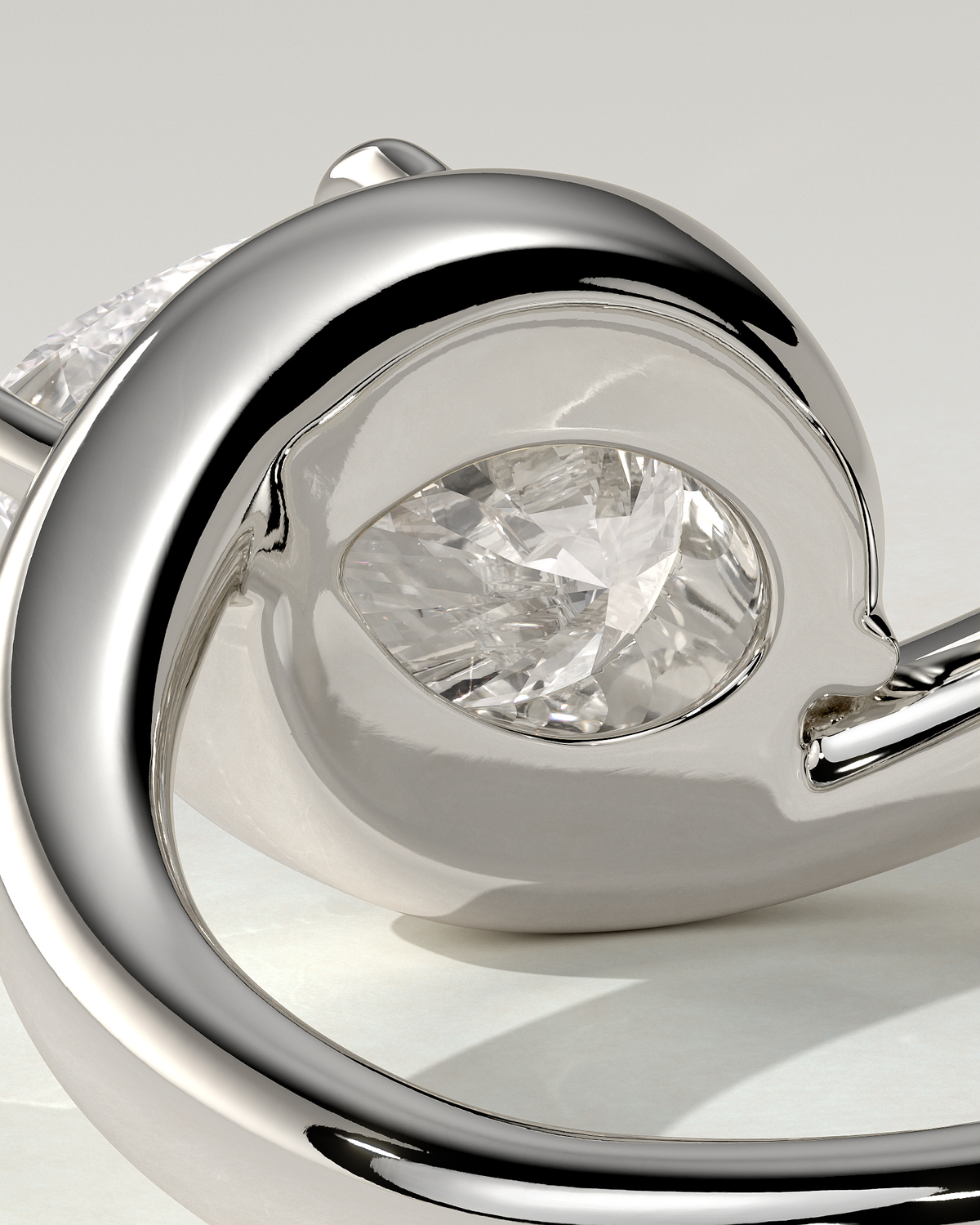 Jackie Solitaire Pear Ring