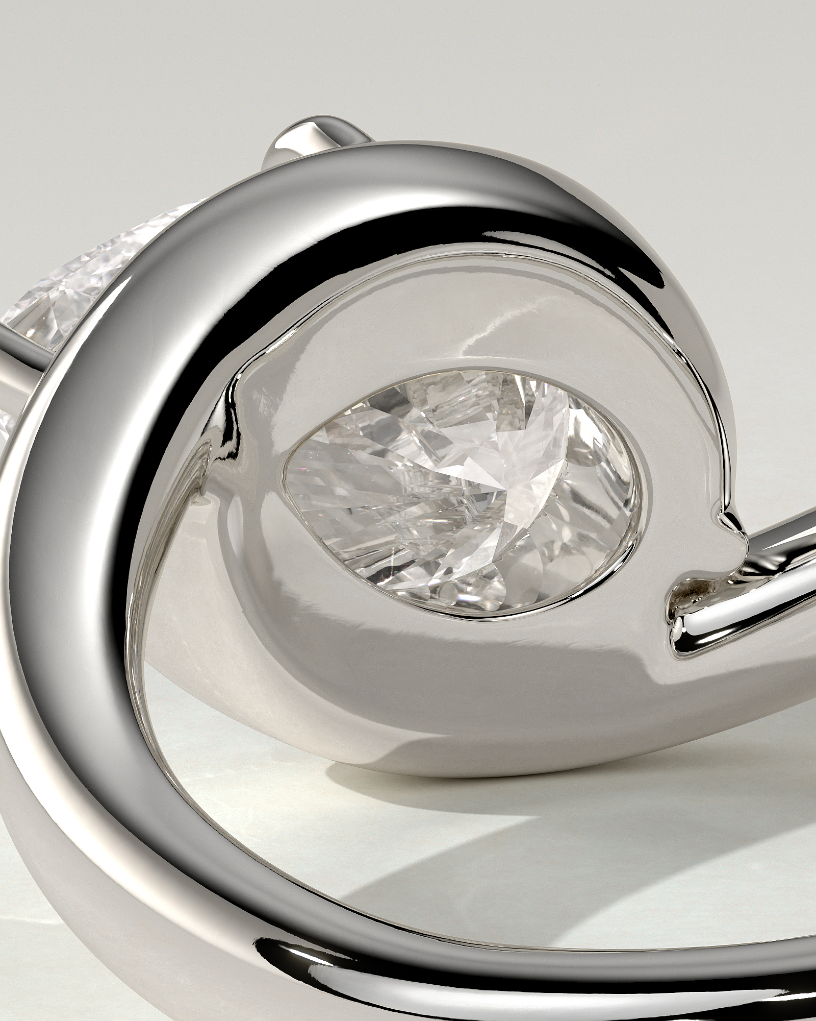 Jackie Solitaire Pear Ring