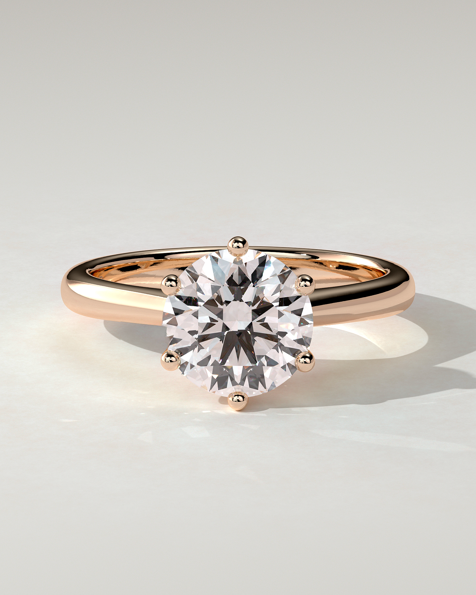 Jacqueline Solitaire Round Ring