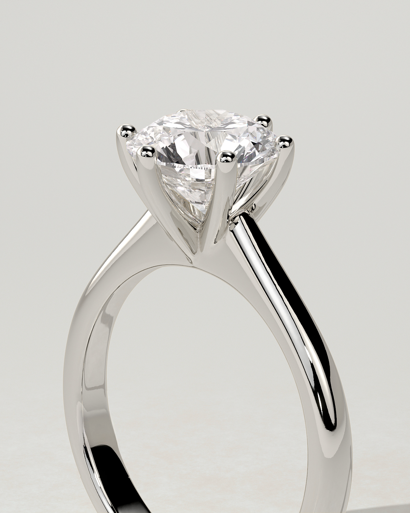 Jacqueline Solitaire Round Ring
