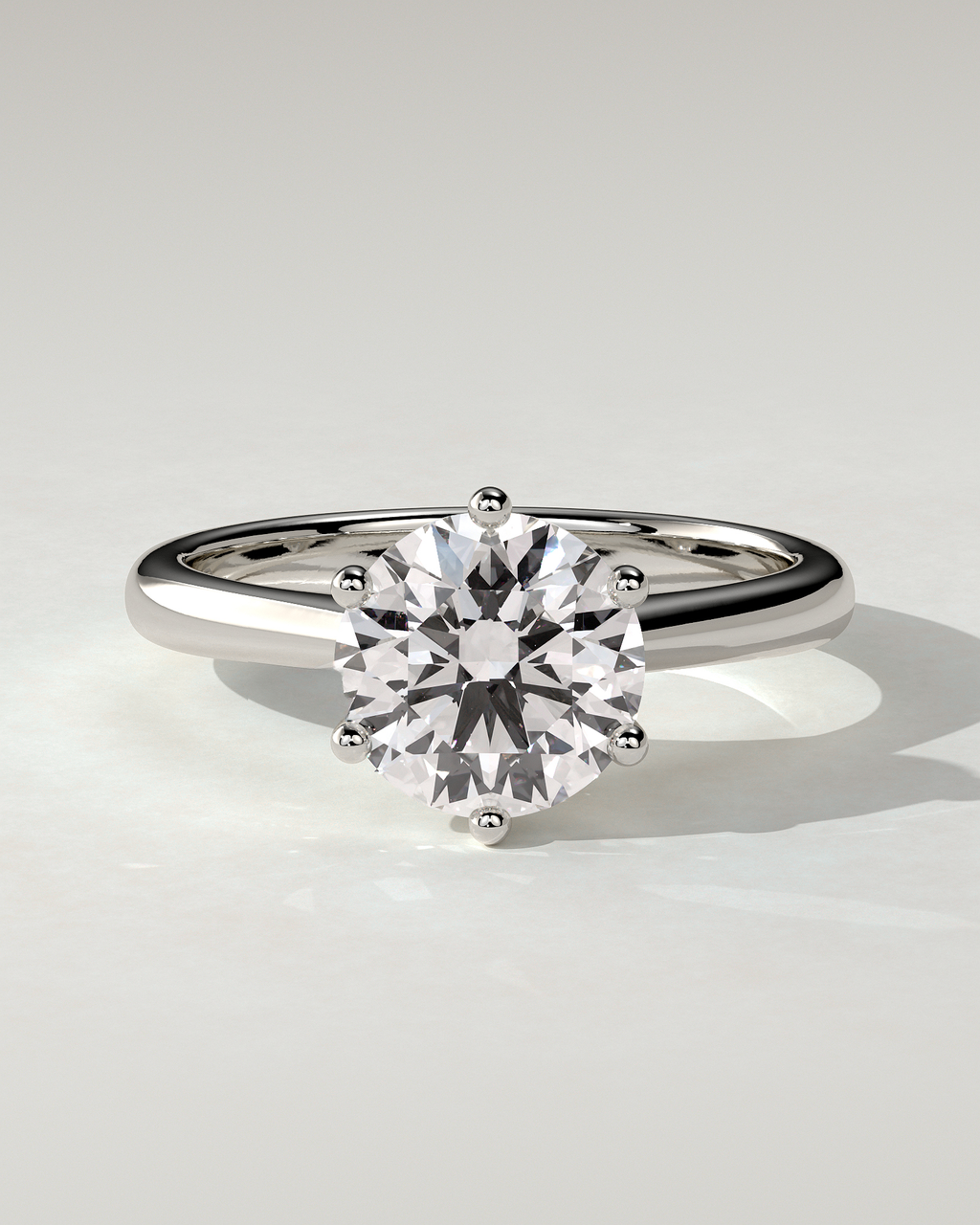 Jacqueline Solitaire Round Ring