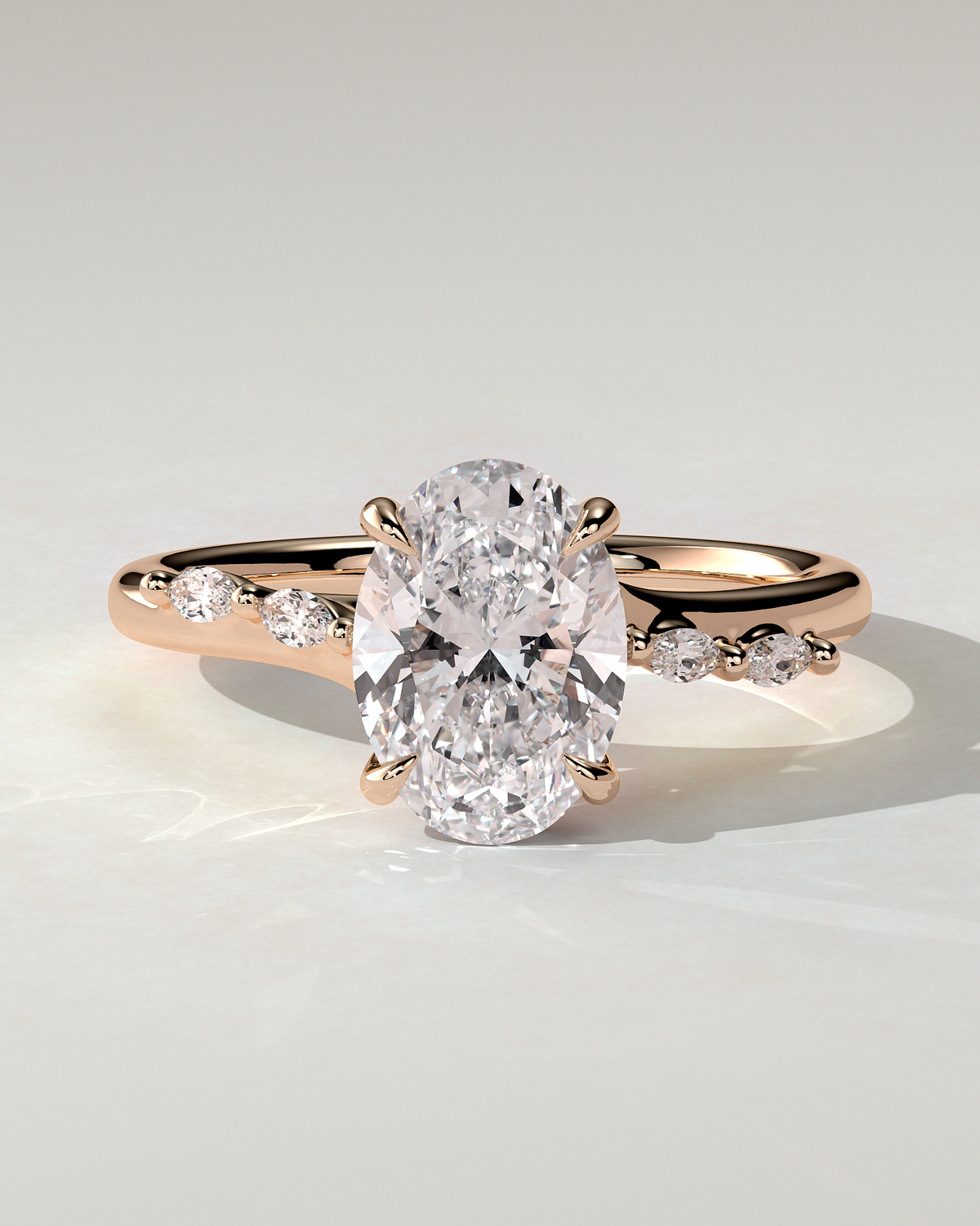 Jamie Solitaire Oval Ring