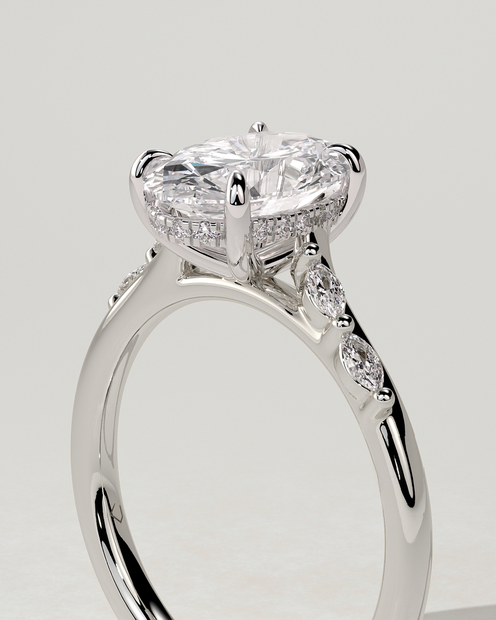 Jamie Solitaire Oval Ring