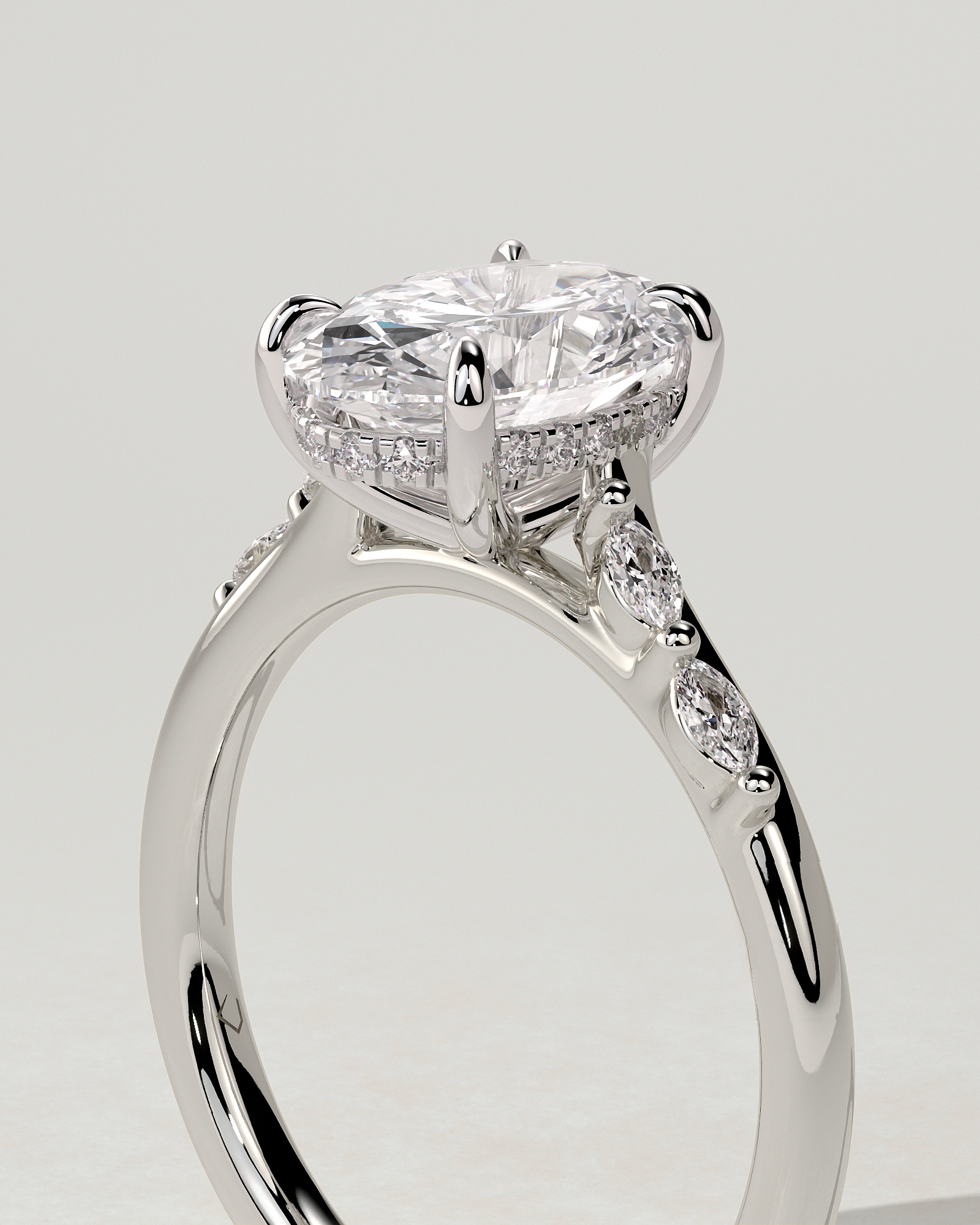 Jamie Solitaire Oval Ring
