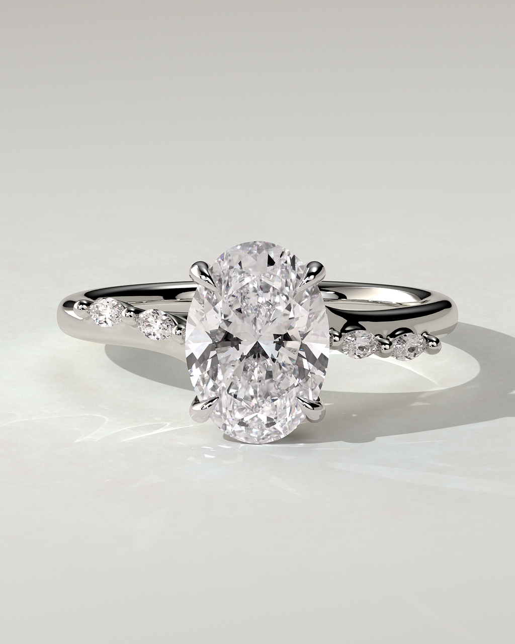 Jamie Solitaire Oval Ring