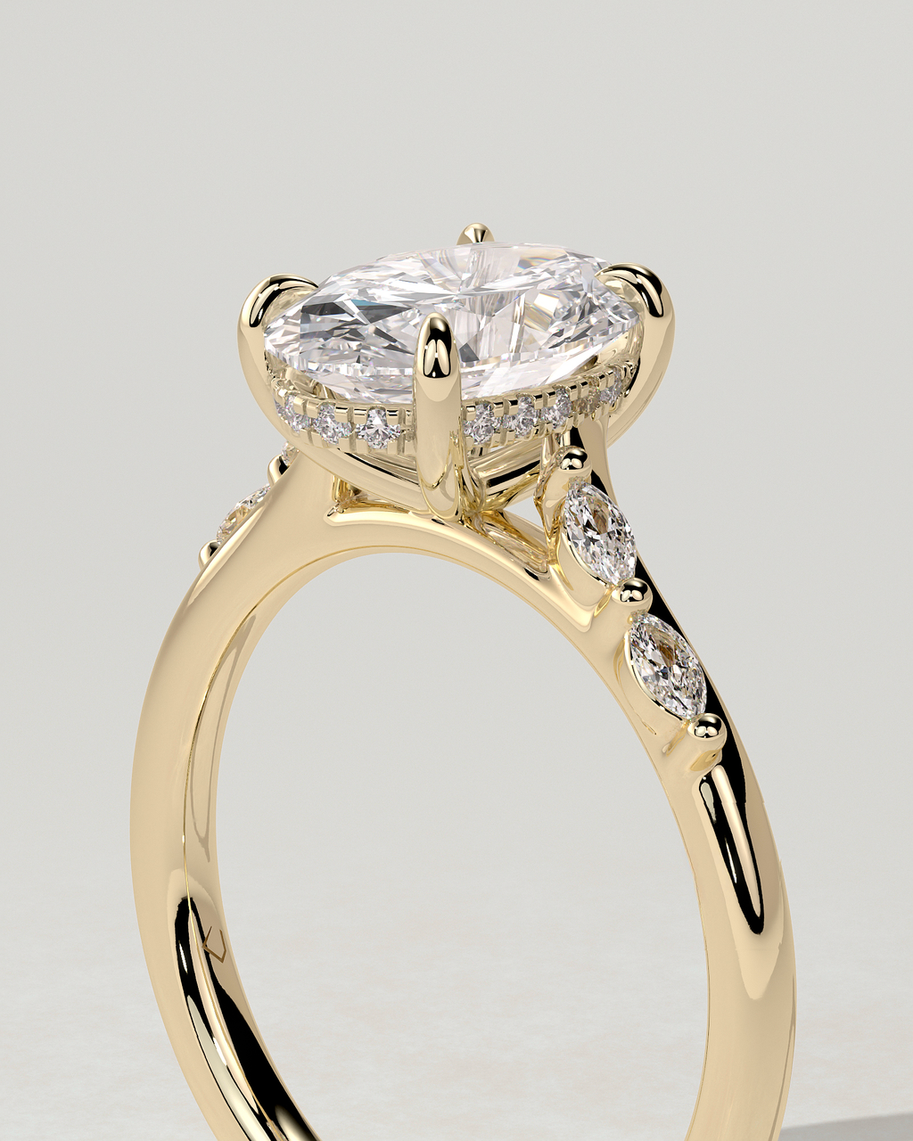 Jamie Solitaire Oval Ring