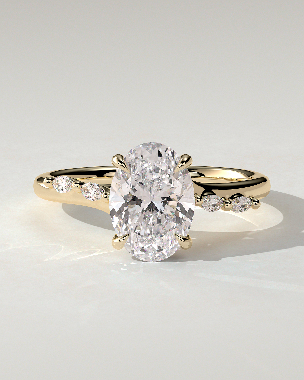 Jamie Solitaire Oval Ring
