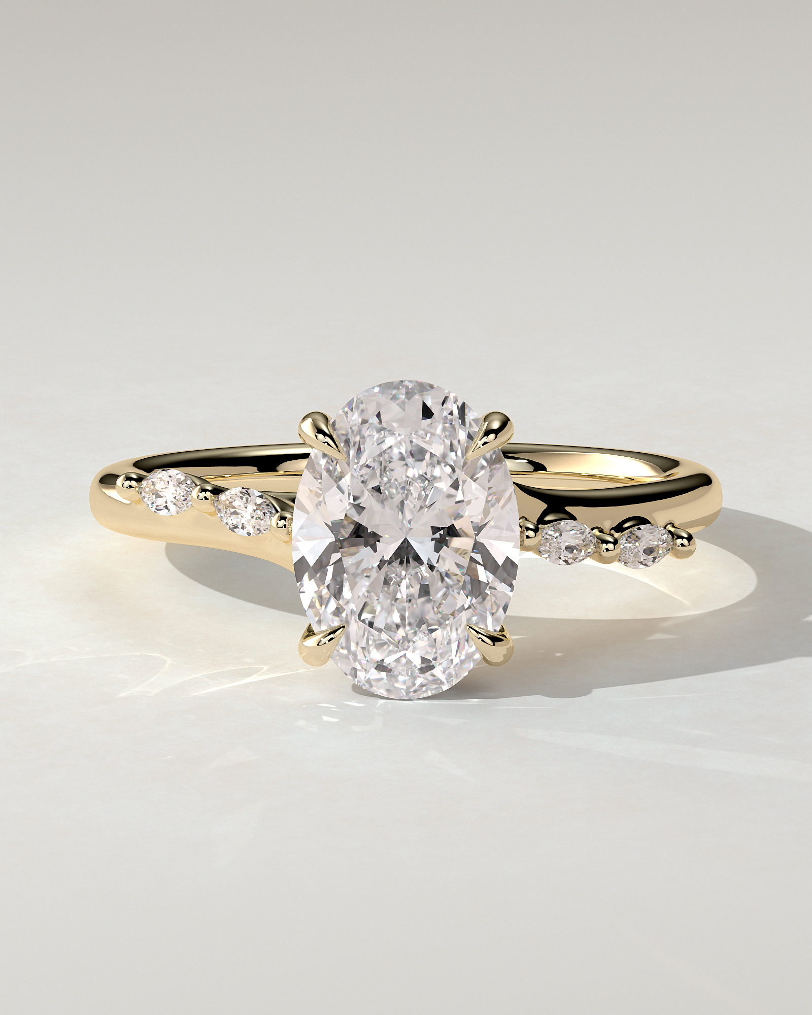 Jamie Solitaire Oval Ring