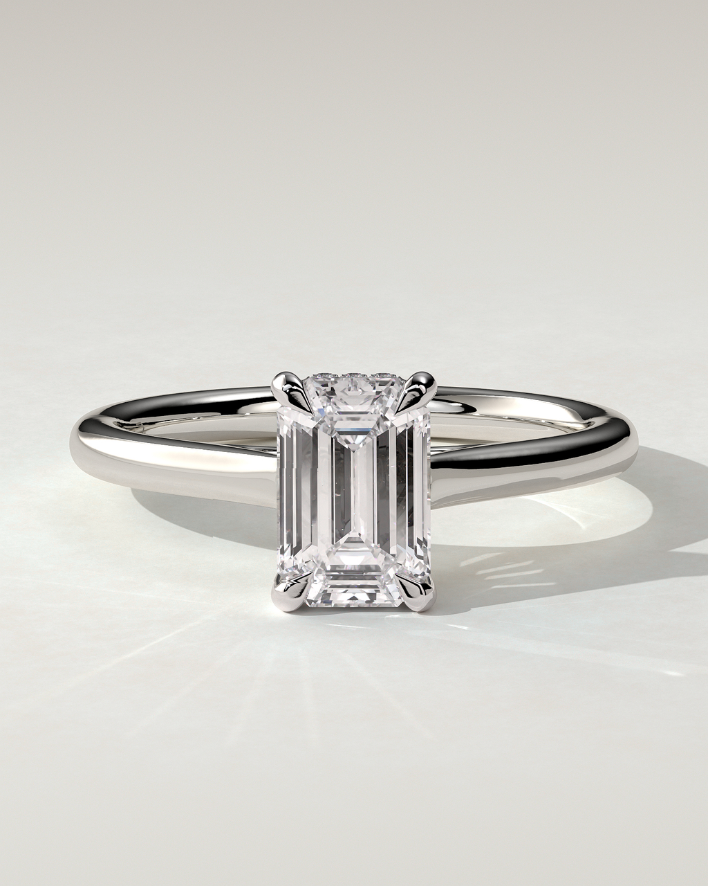 Jane Solitaire Emerald Ring