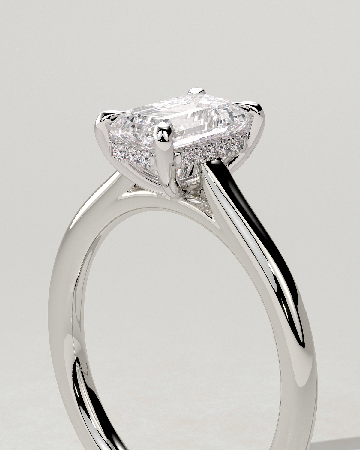 Jane Solitaire Emerald Ring