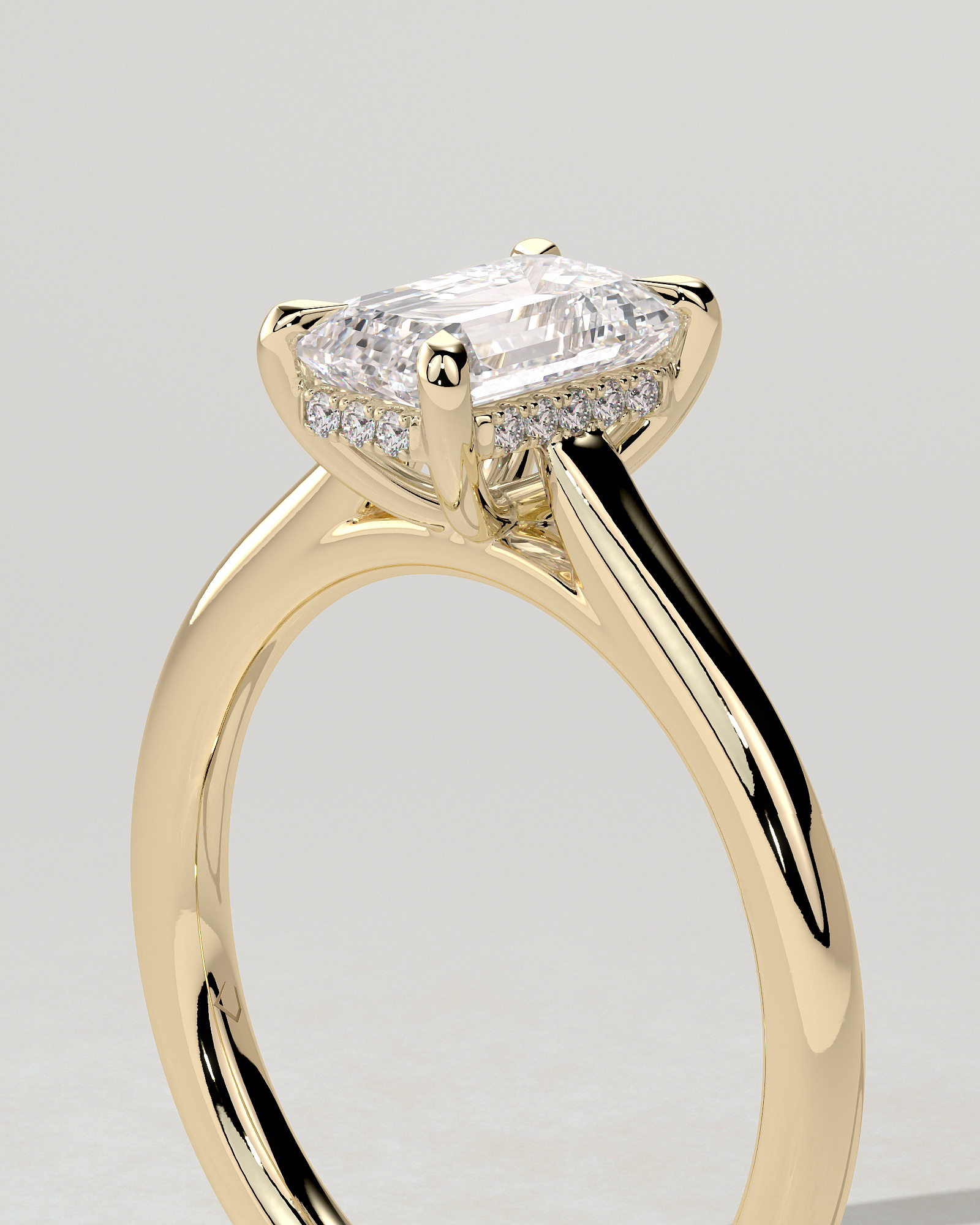 Jane Solitaire Emerald Ring