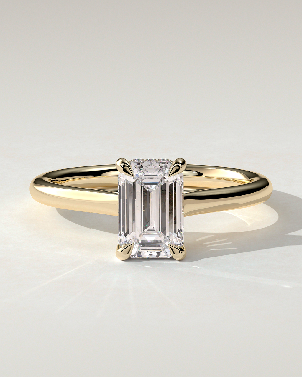 Jane Solitaire Emerald Ring