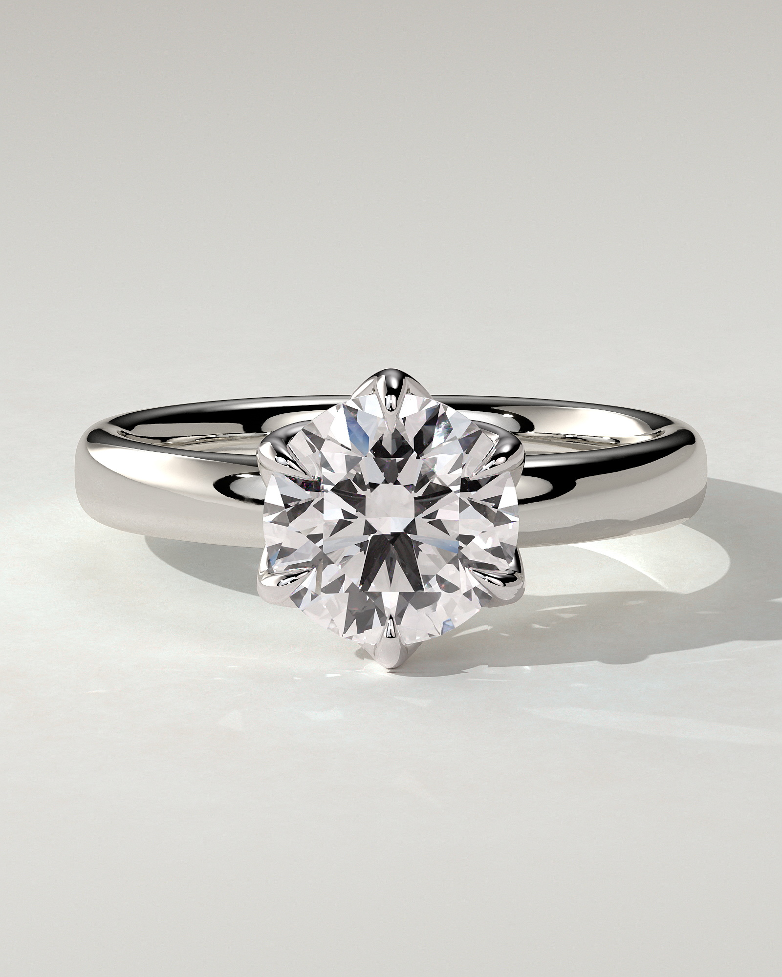 Jayden Solitaire Round Ring