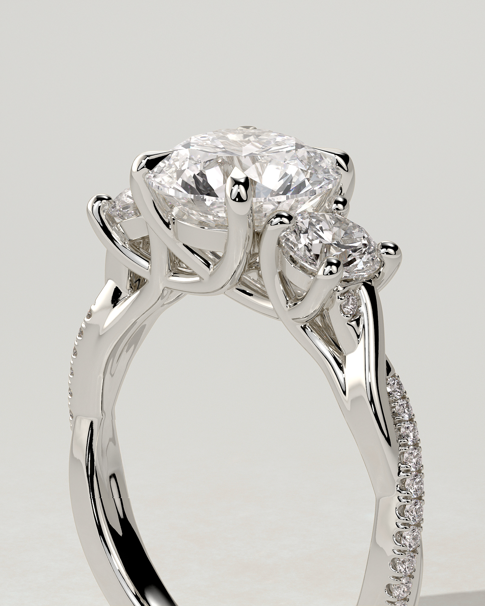Jaylene Trilogy Round Ring