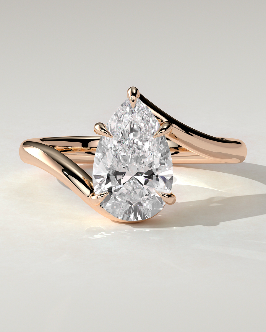Jennifer Solitaire Pear Ring