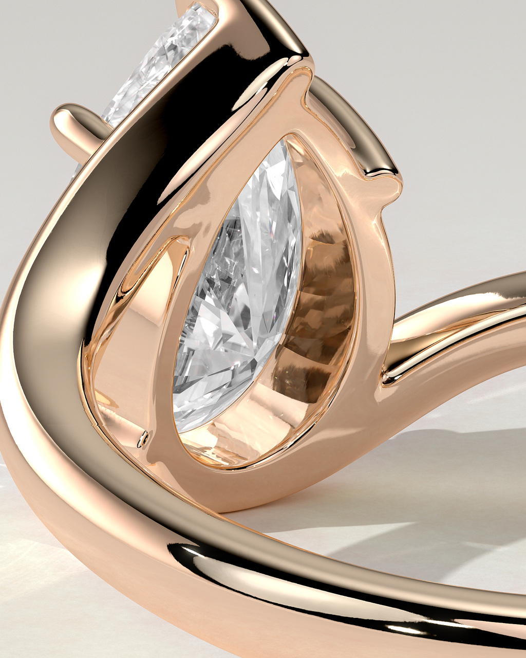 Jennifer Solitaire Pear Ring