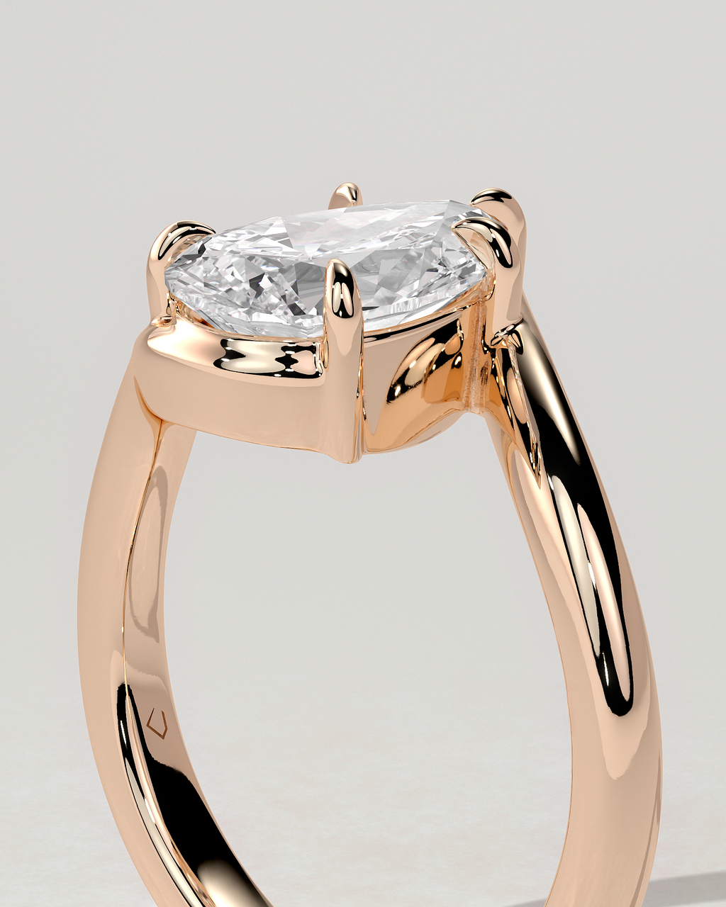 Jennifer Solitaire Pear Ring
