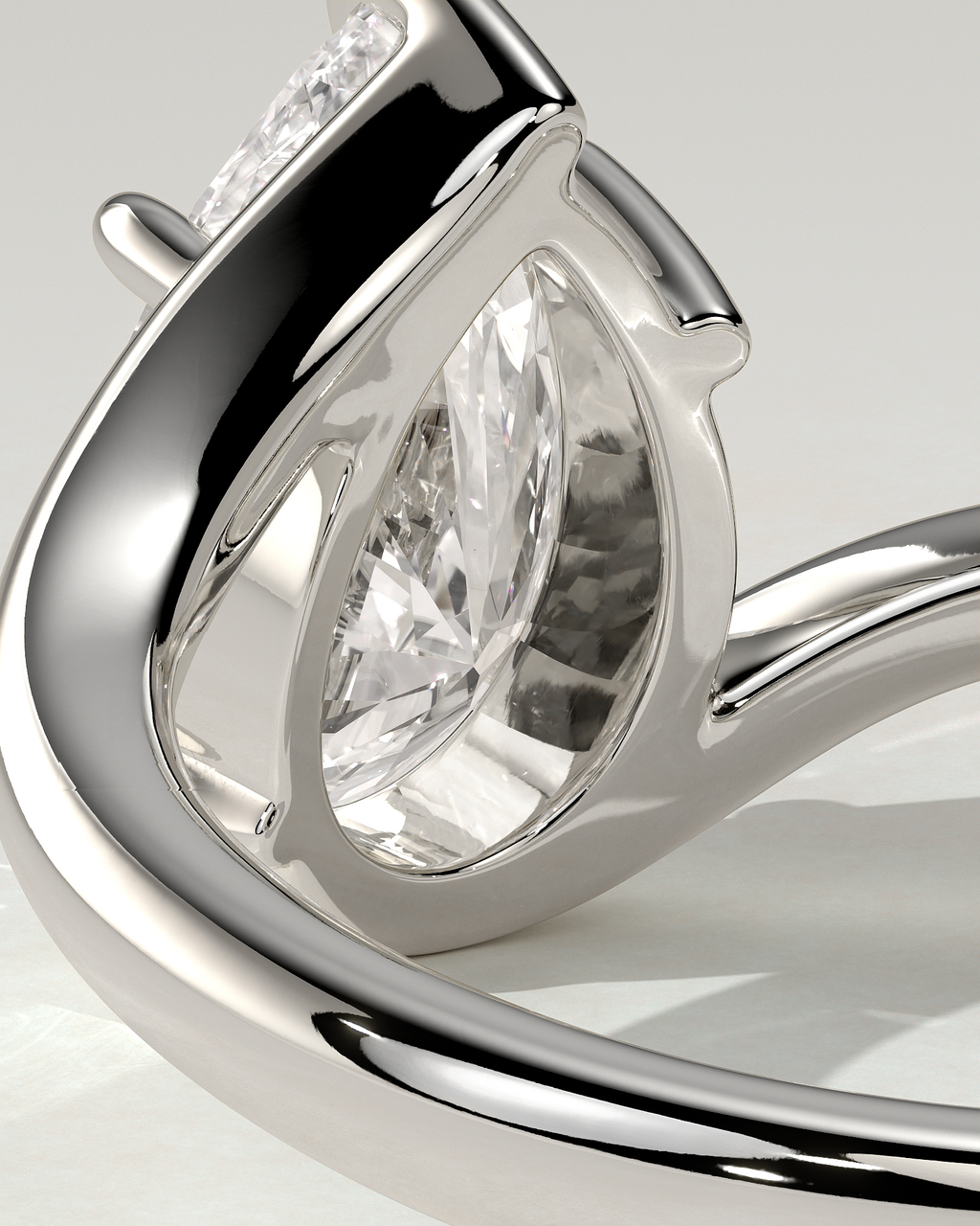 Jennifer Solitaire Pear Ring