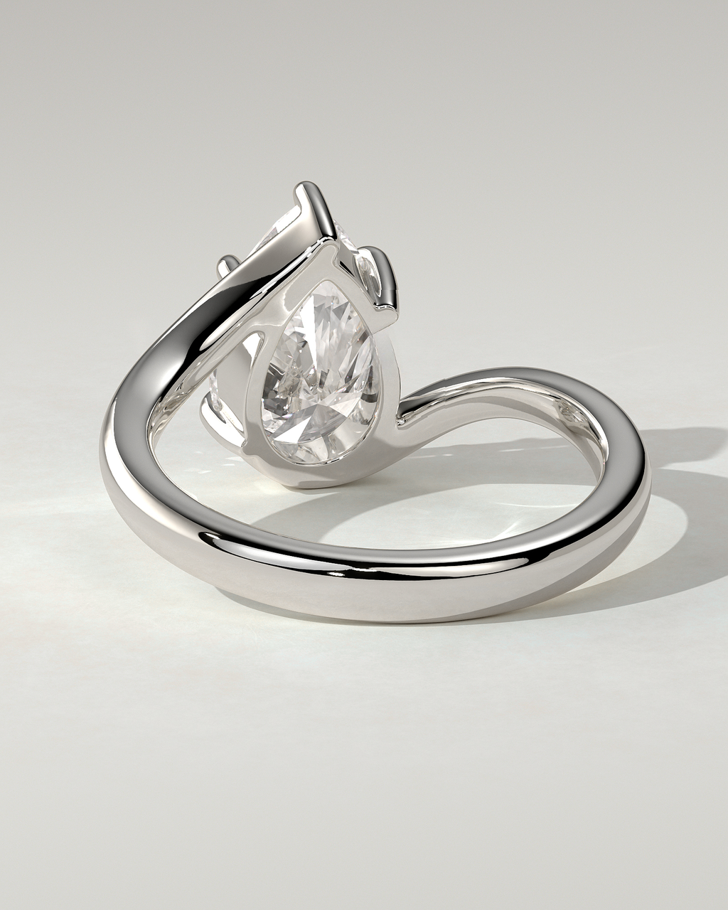 Jennifer Solitaire Pear Ring