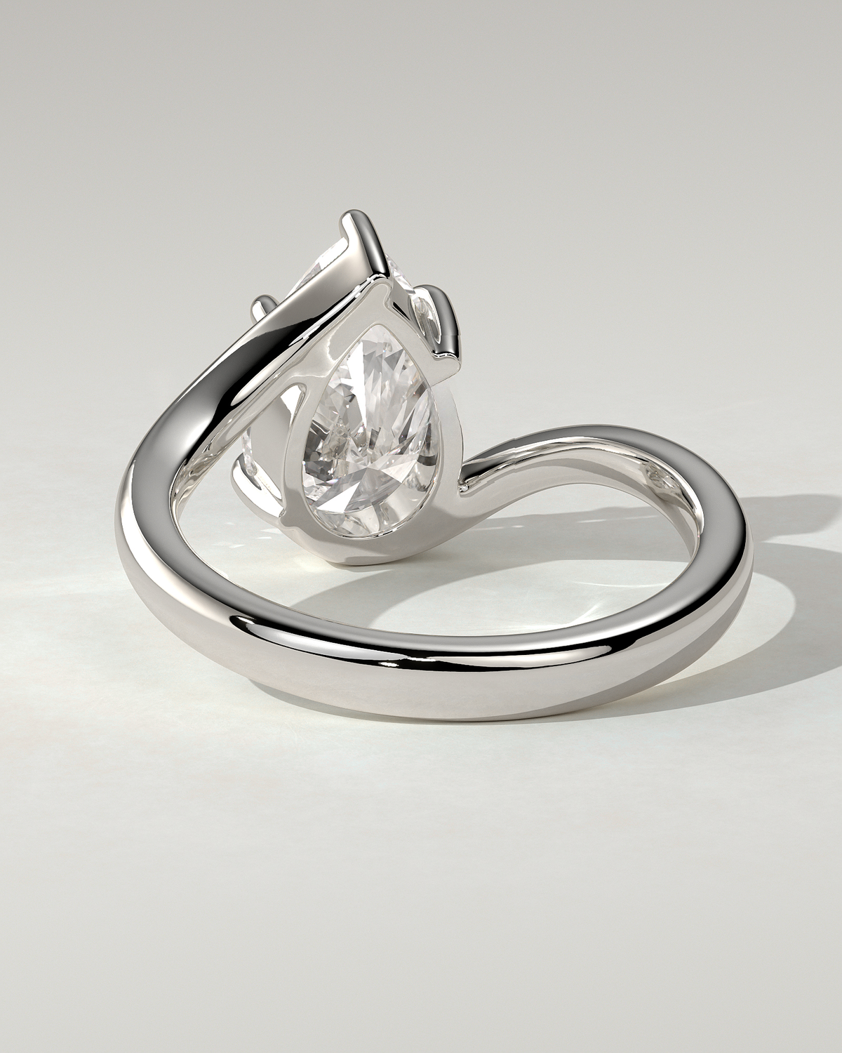 Jennifer Solitaire Pear Ring