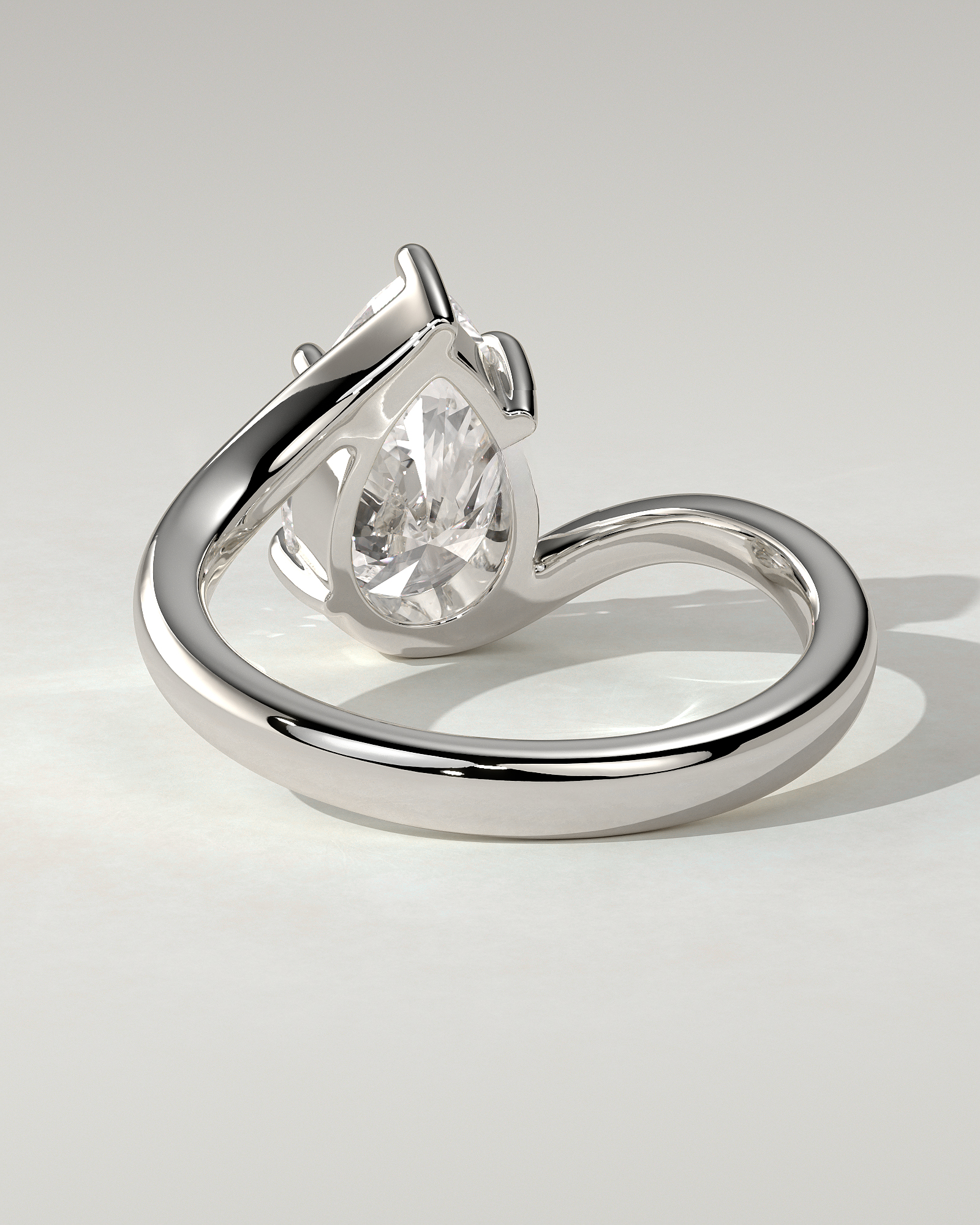 Jennifer Solitaire Pear Ring