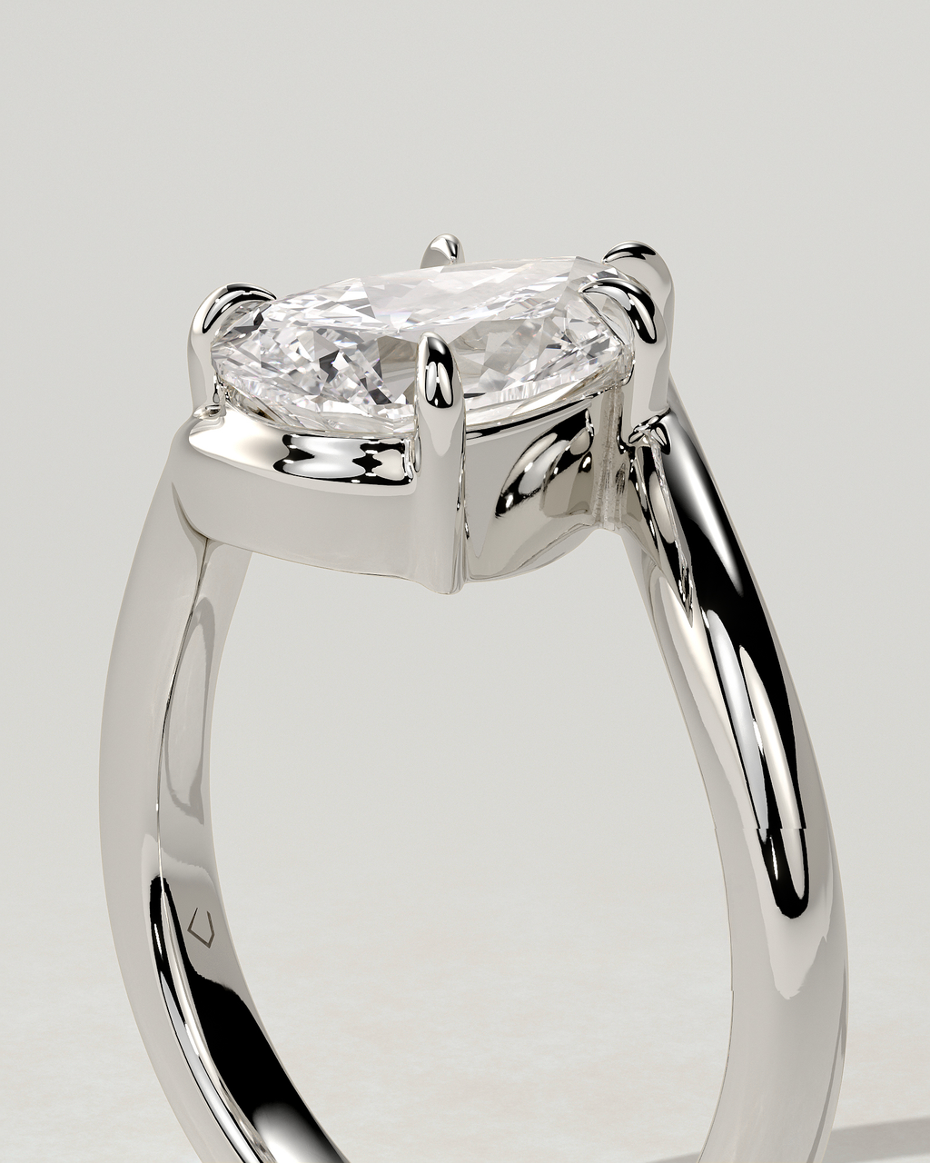 Jennifer Solitaire Pear Ring