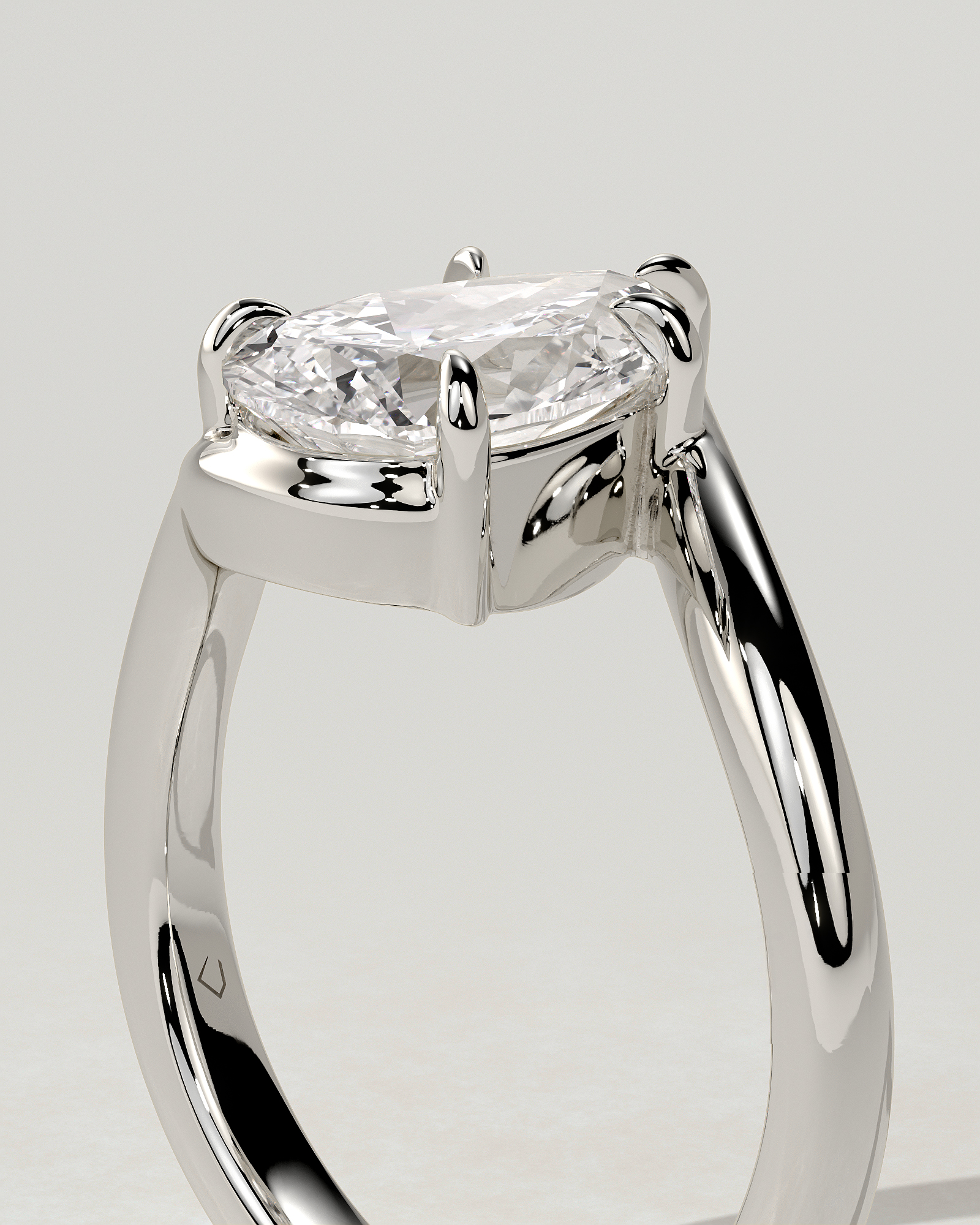 Jennifer Solitaire Pear Ring