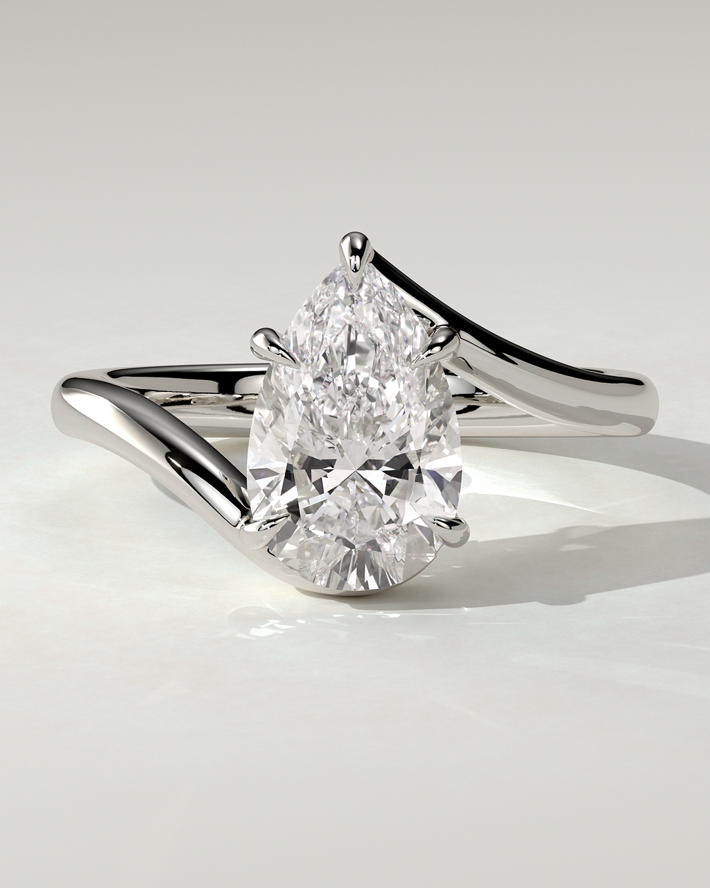 Jennifer Solitaire Pear Ring