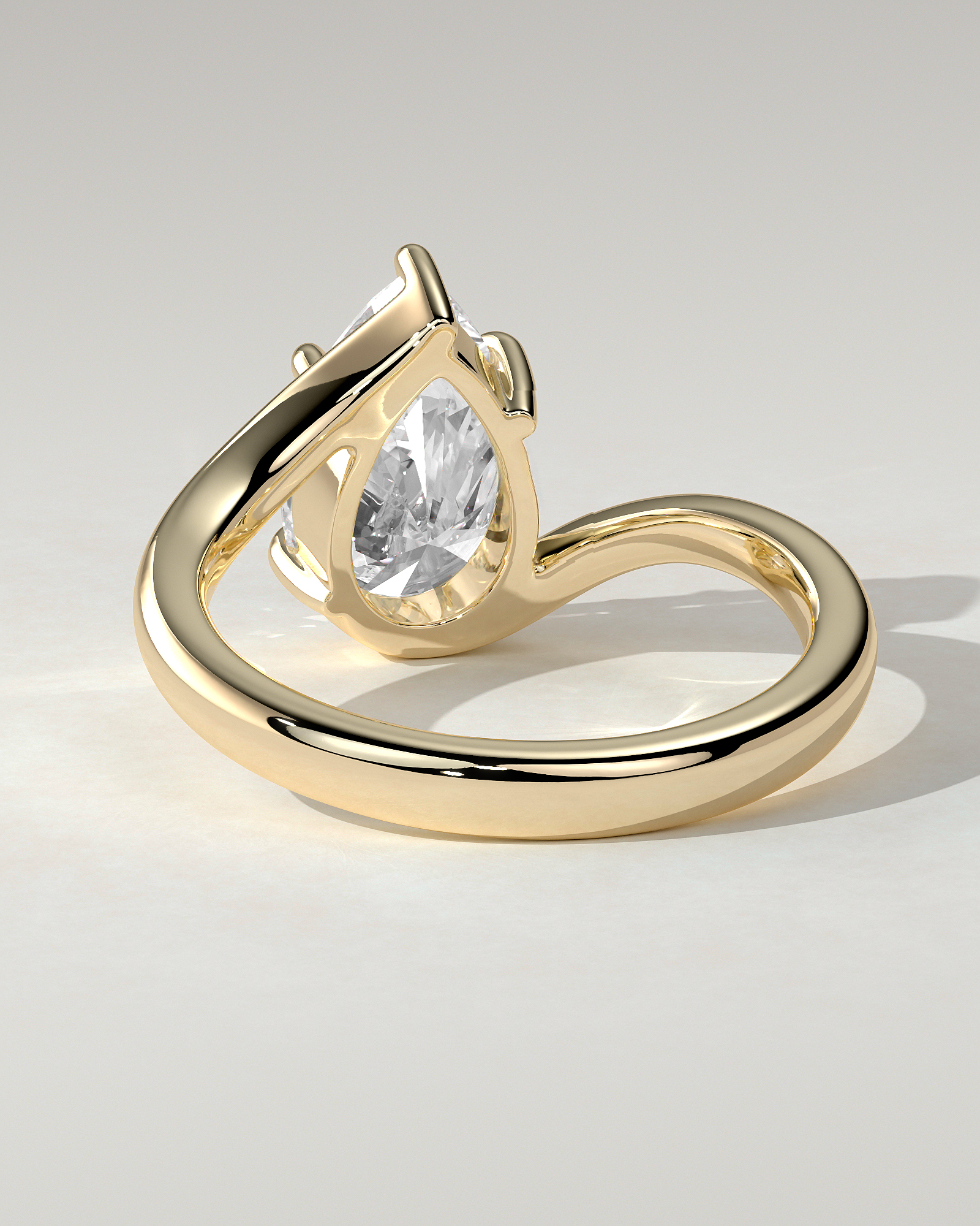 Jennifer Solitaire Pear Ring