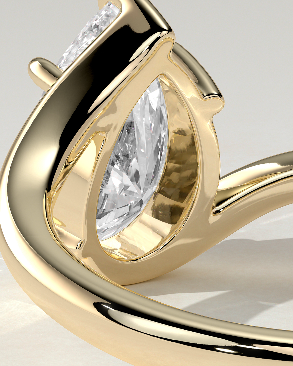 Jennifer Solitaire Pear Ring