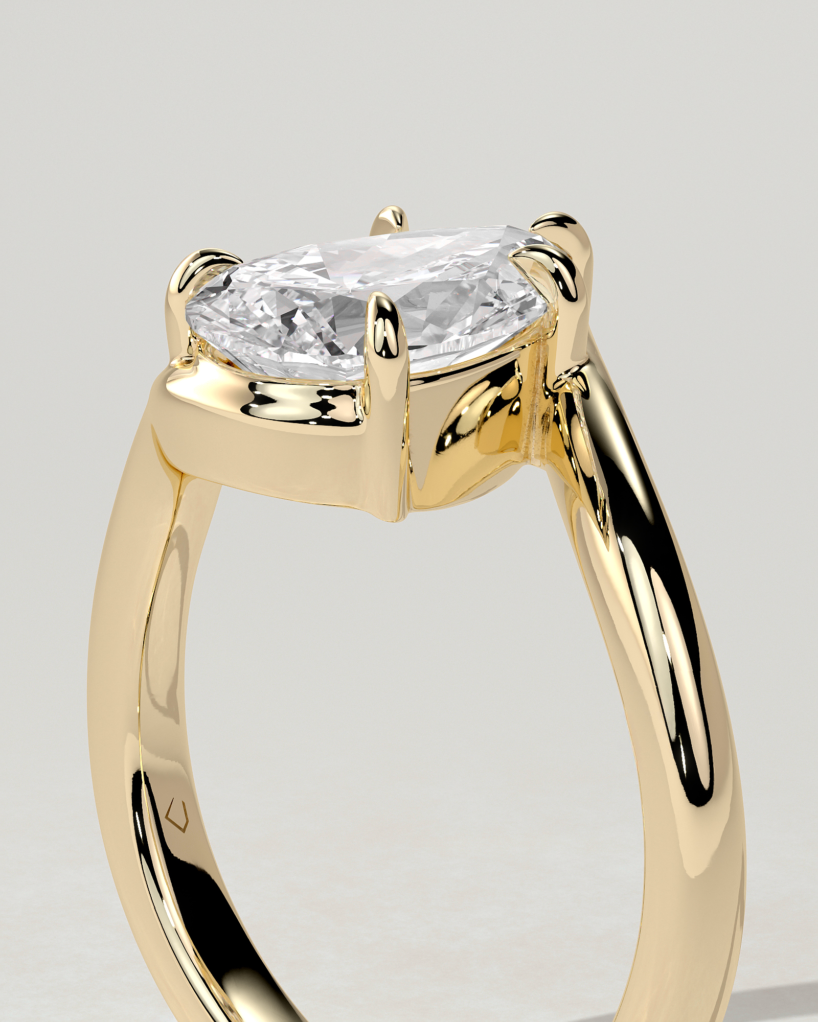 Jennifer Solitaire Pear Ring
