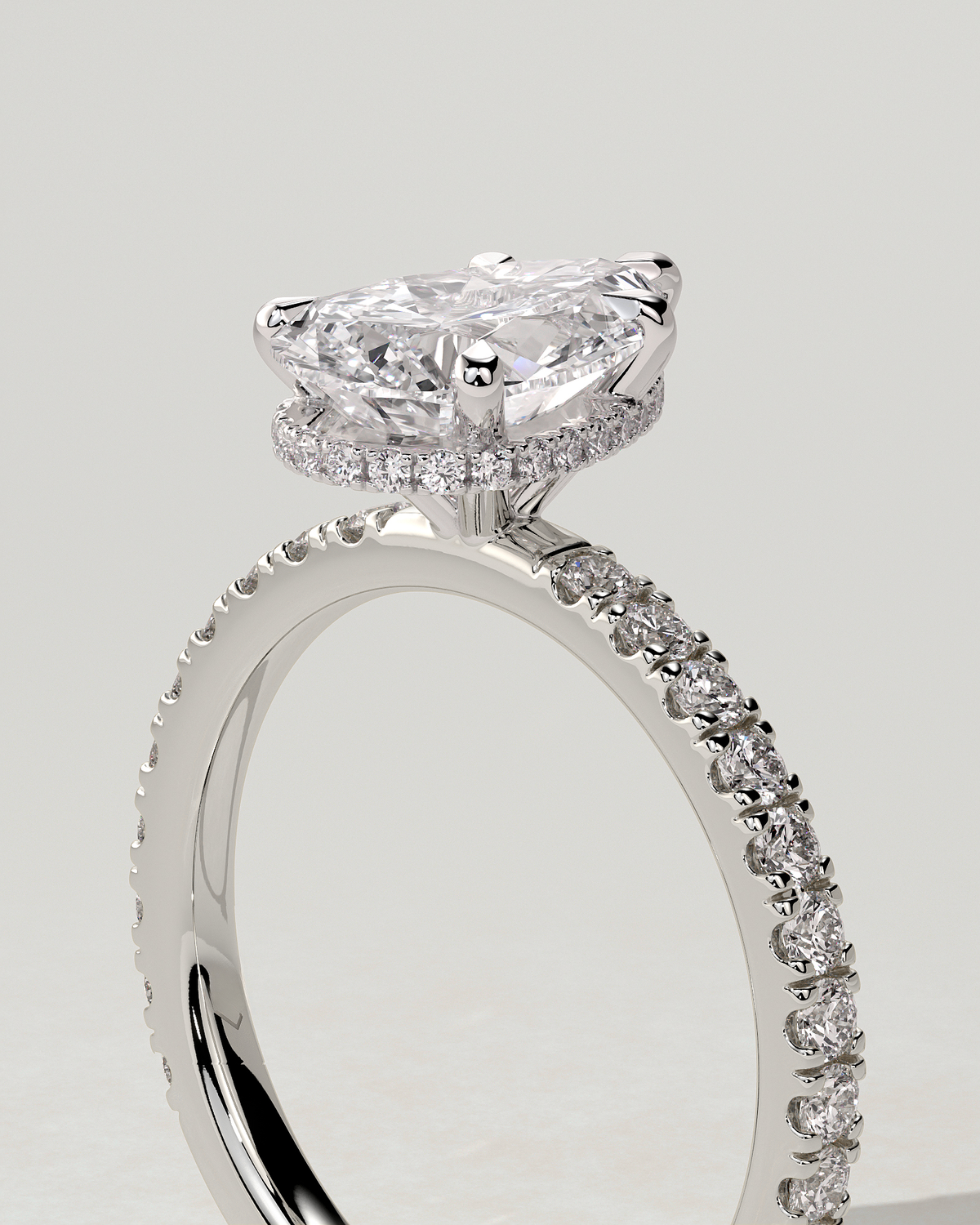 Jordanna Solitaire Pear Ring