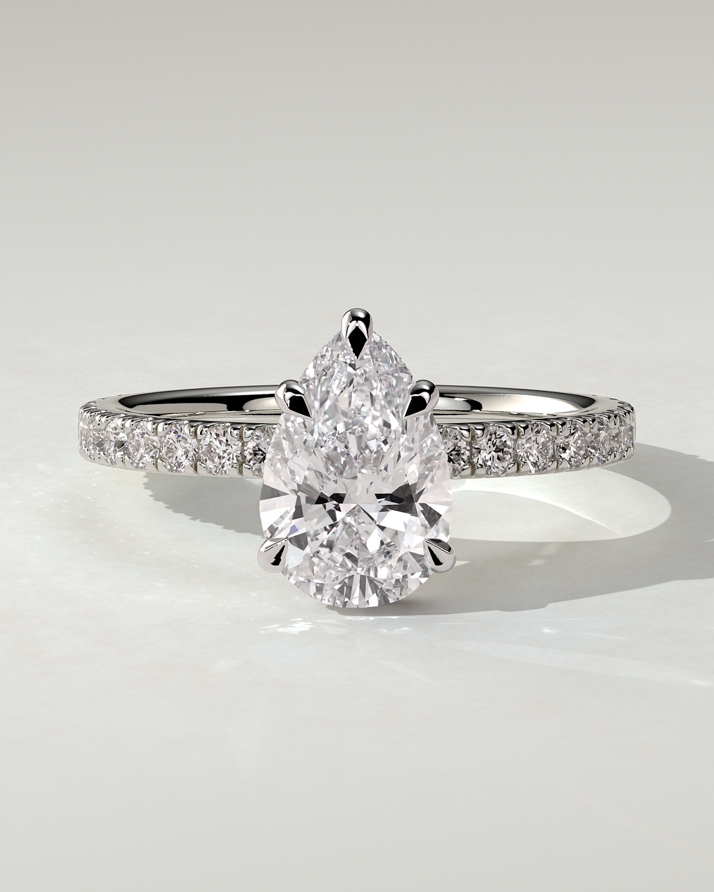 Jordanna Solitaire Pear Ring