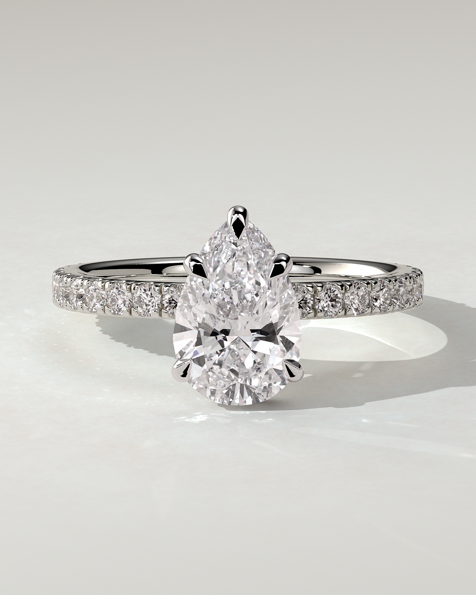 Jordanna Solitaire Pear Ring