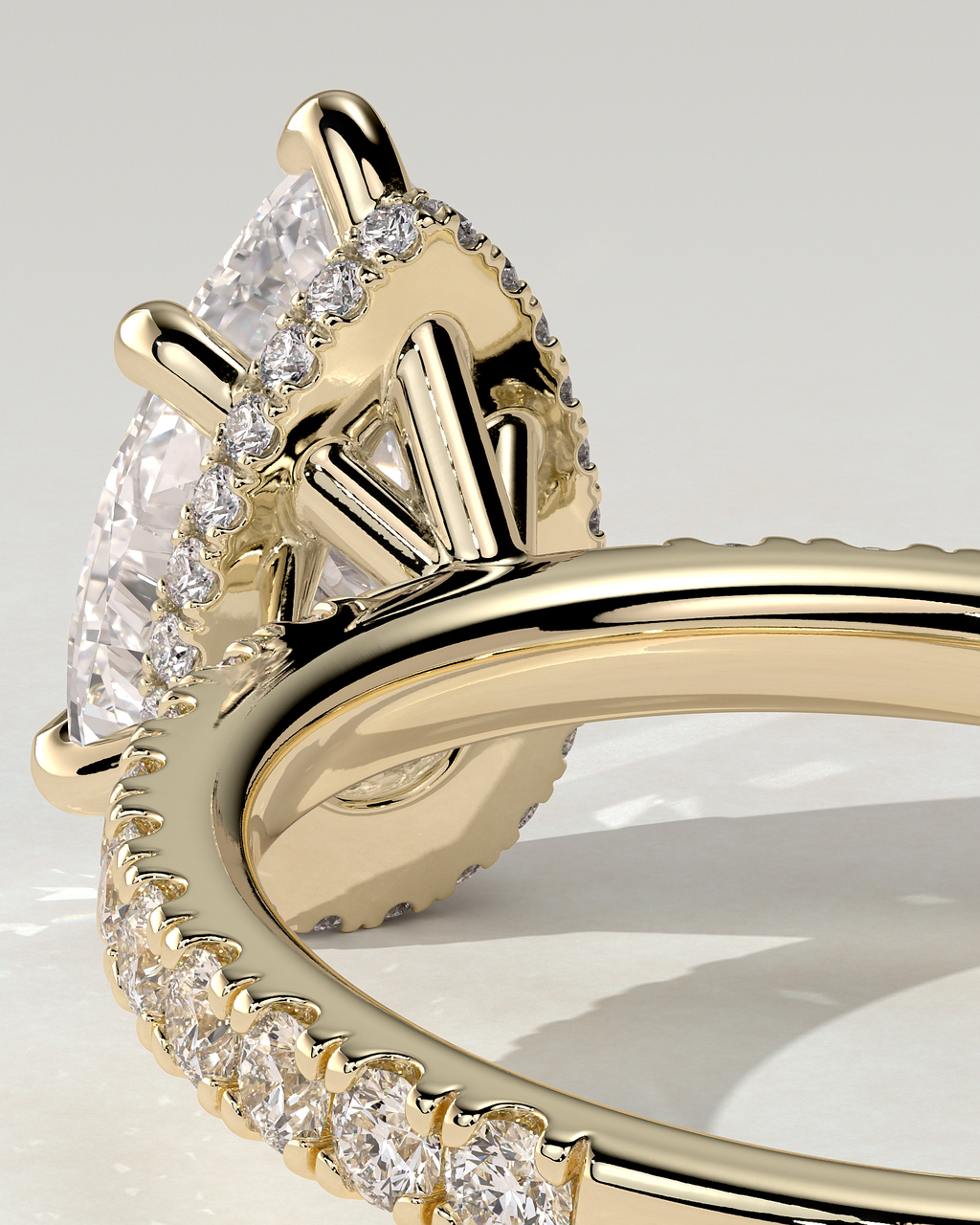 Jordanna Solitaire Pear Ring
