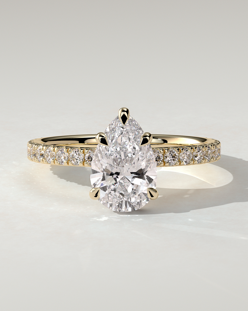 Jordanna Solitaire Pear Ring