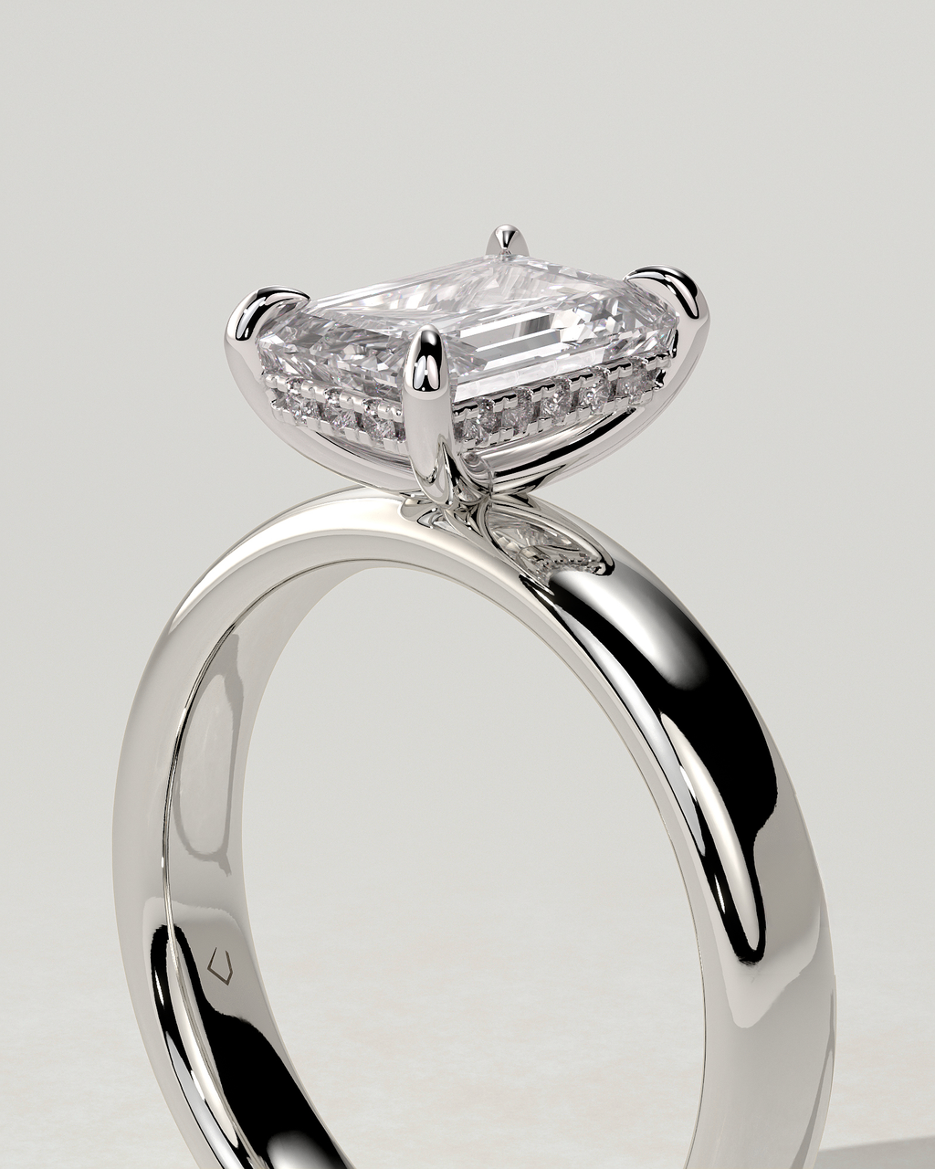 Kate Solitaire Emerald Ring