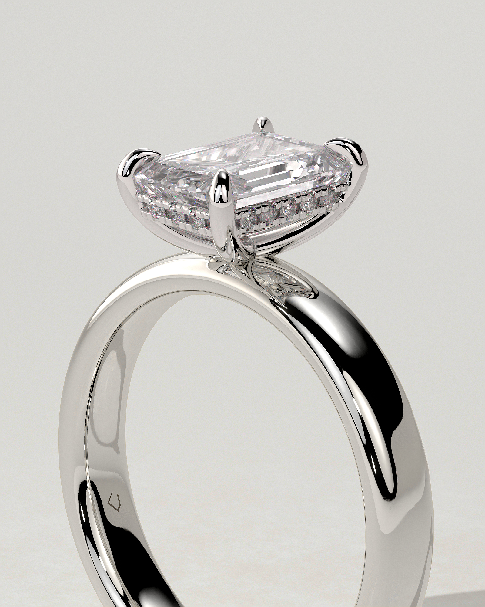 Kate Solitaire Emerald Ring