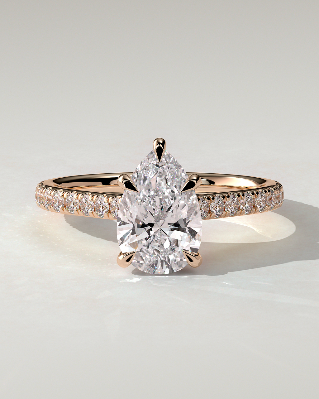 Katrina Solitaire Pear Ring